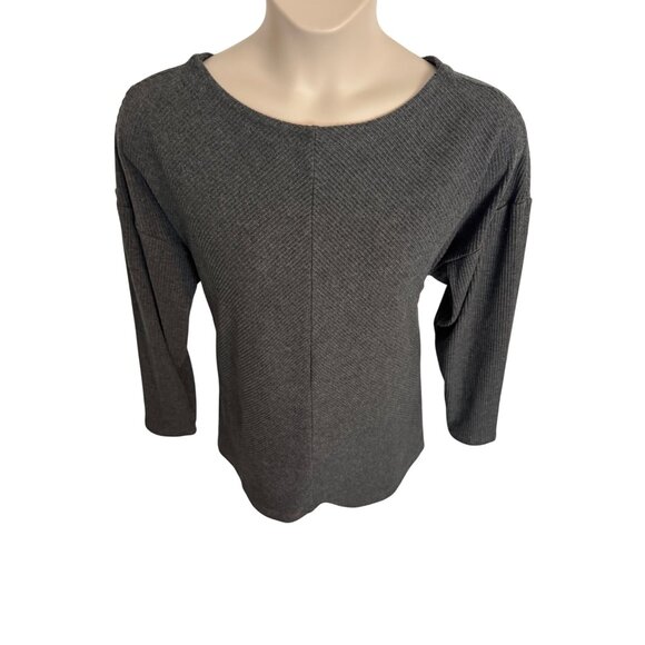 Ava Viv Textured Gray Heather SIze 1X Top Long Sleeve EUC - Picture 5 of 8